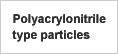 Polyacrylonitrile type particles