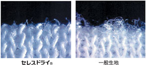 セレスドライ®使用の生地拡大写真