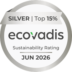 EcoVadis社によるサステナビリティ評価でシルバーを獲得したことを示すロゴ